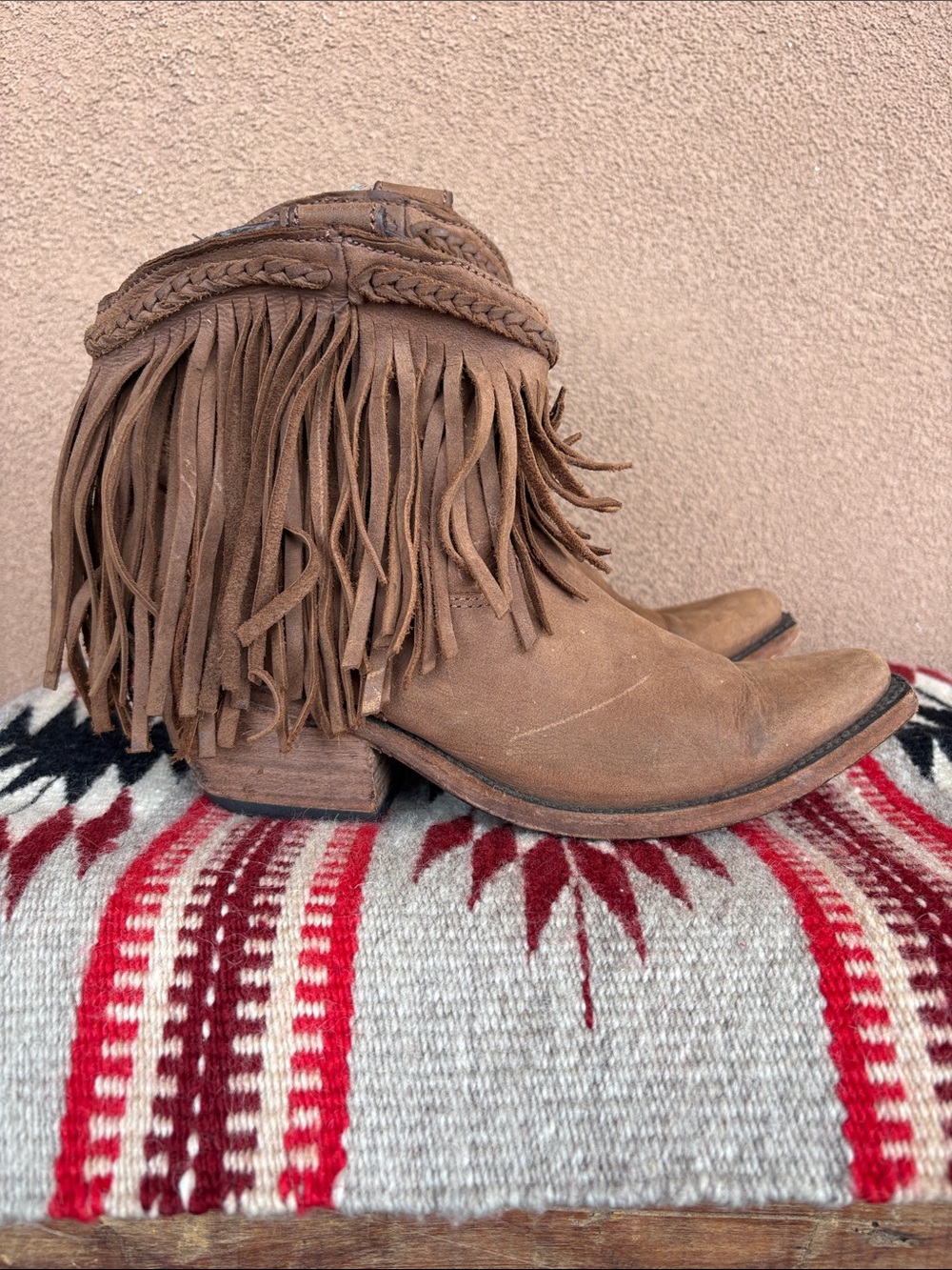 Liberty Black Fringe Western Ankle Boot